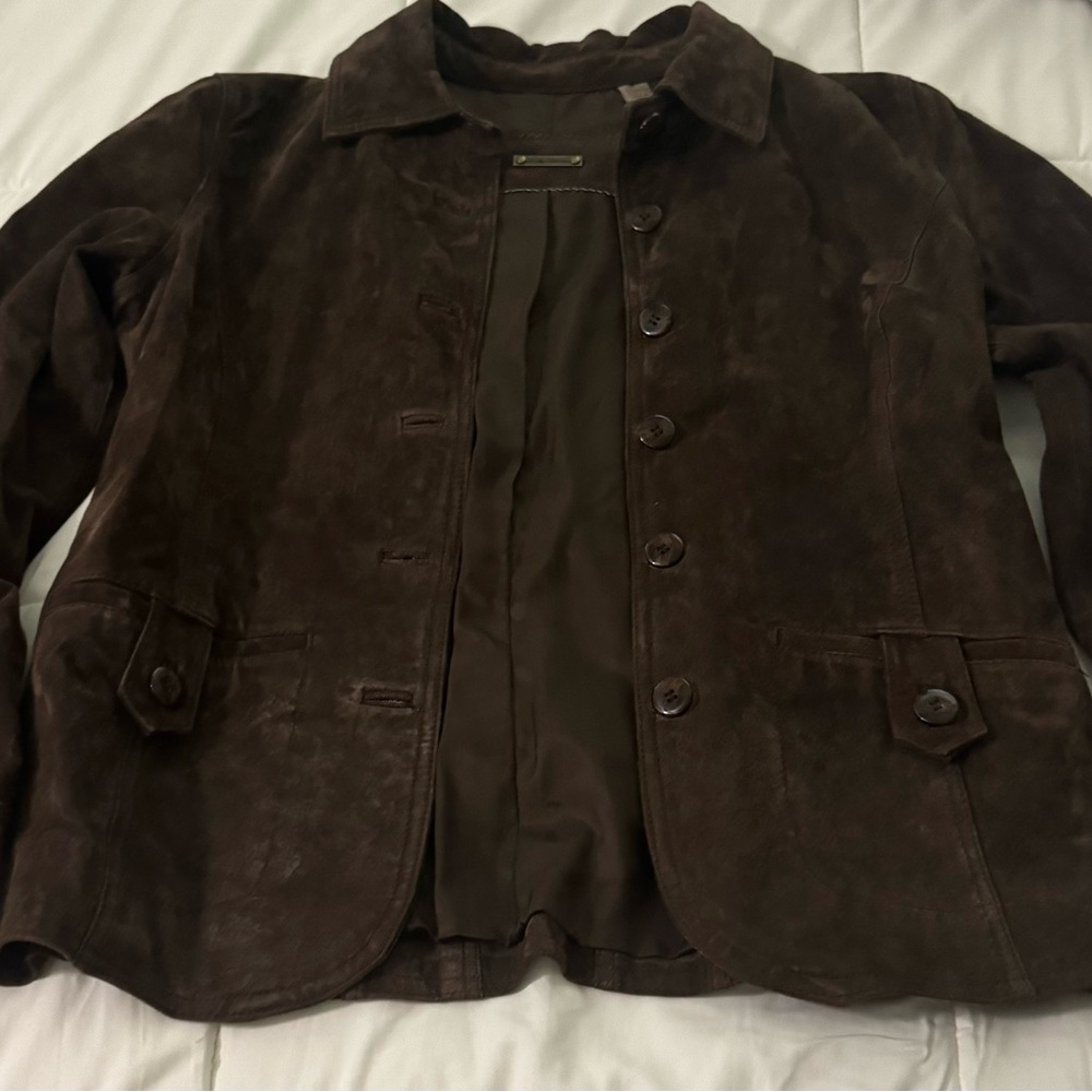 Genuine Leather/suede - blazer/jacket: Size Medium